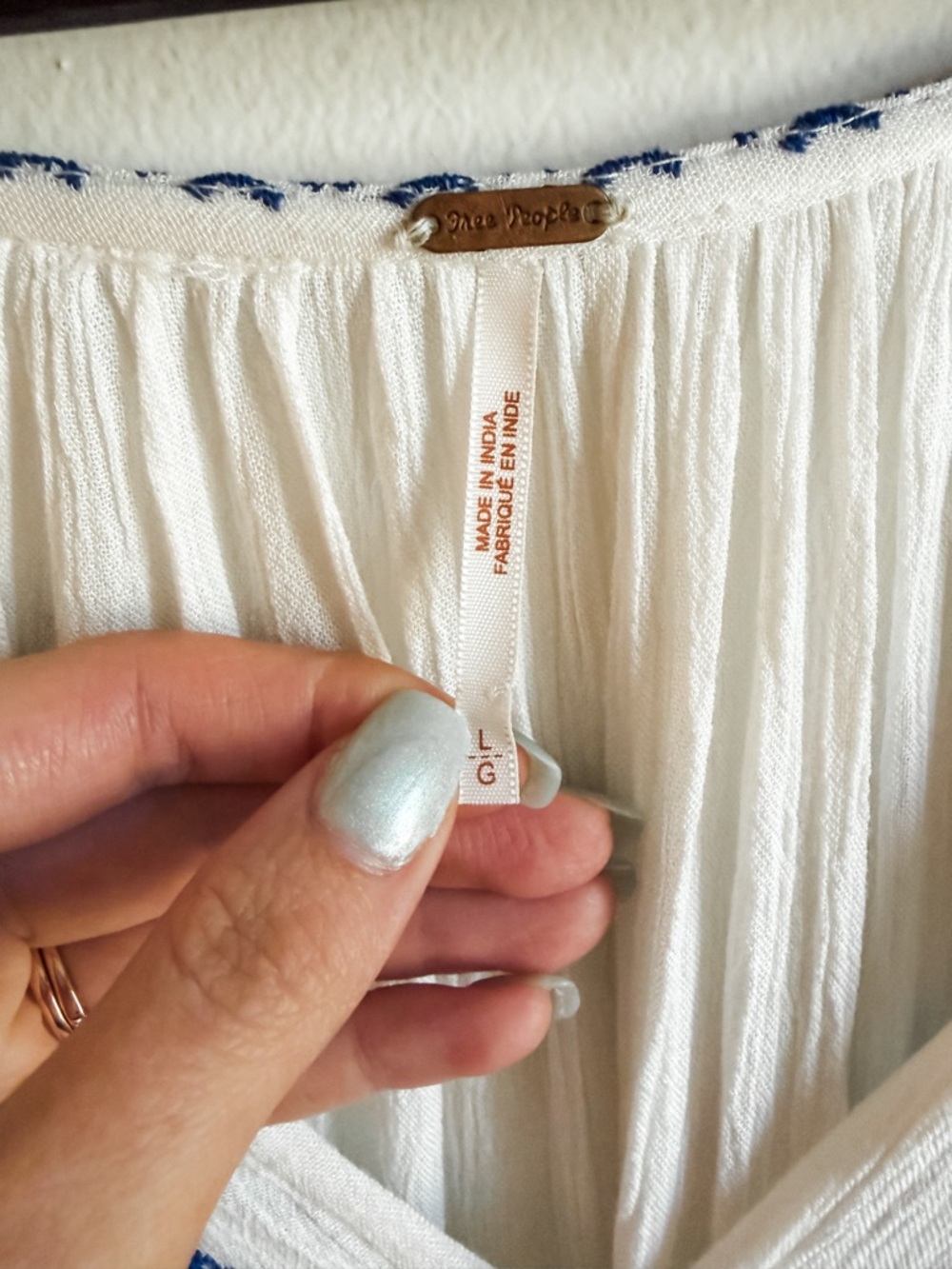 Free People Wild Horses Boho White Embroidered Mini Dress - Picture 16 of 16